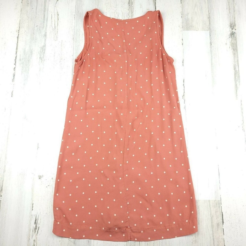 Madewell Heather Polka Dot Button Front Mini Swing Dress Orange Size XXS - Picture 4 of 10